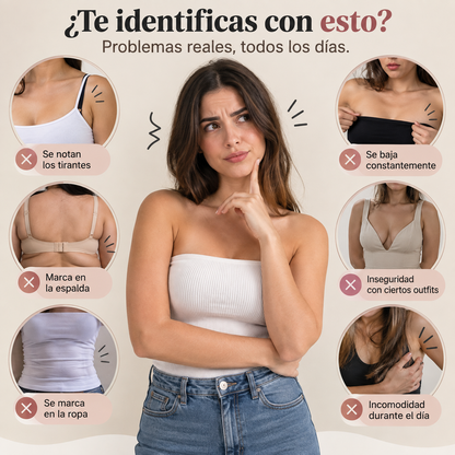 Brasier Sin Tirantes con Realce Natural y Cierre Frontal